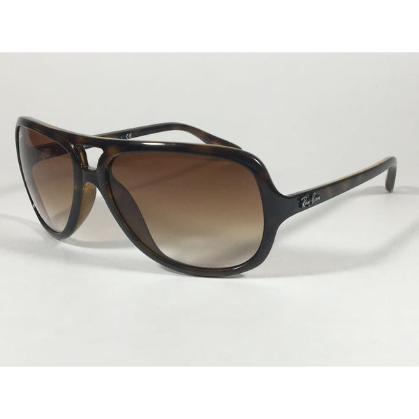 Ray-Ban Polarized Turbo Aviator Sunglasses Havana Brown with Brown Gradient  Mens RB4162 710/51