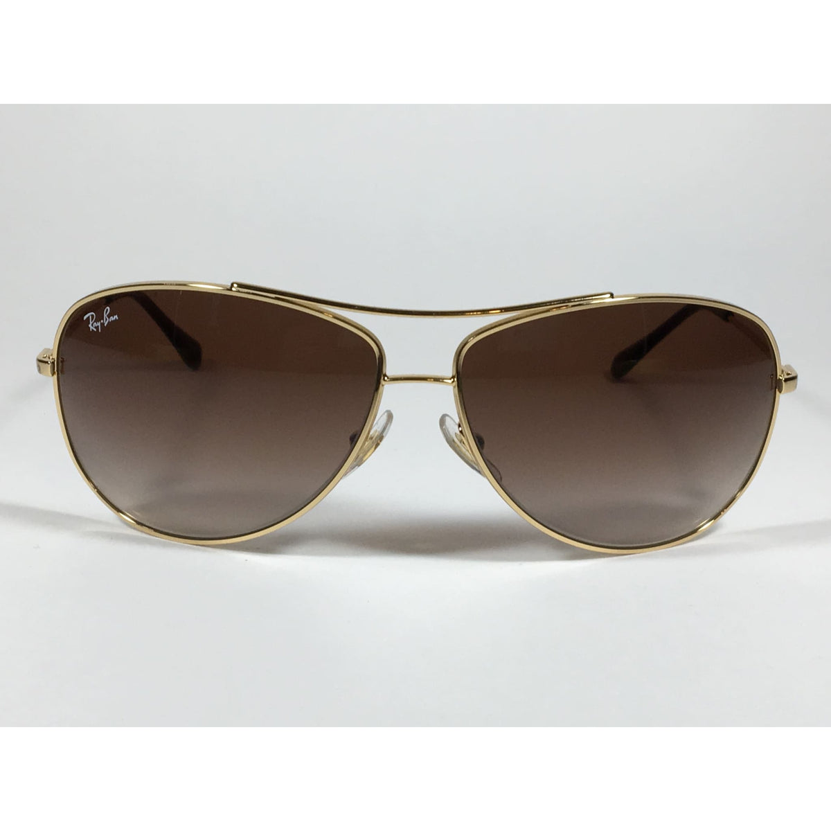 Ray-Ban RB3293 001/13 Highstreet Aviator Sunglasses Gold Frame Brown G