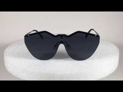 Le Specs Noir De Vie Sunglasses Matte Black Metal Frame Solid Gray Single Lens Lsp1702076