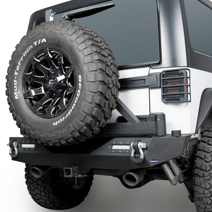 Jeep JK Rear Bumper w/Tire Carrier for 2007-2018 Jeep Wrangler JK - u-Box  Offroad