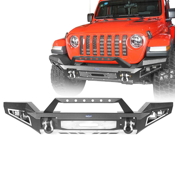 Jeep JL Full Width Front Bumper w/Winch Plate for 2018-2023 Jeep Wrangler  JL - u-Box Offroad