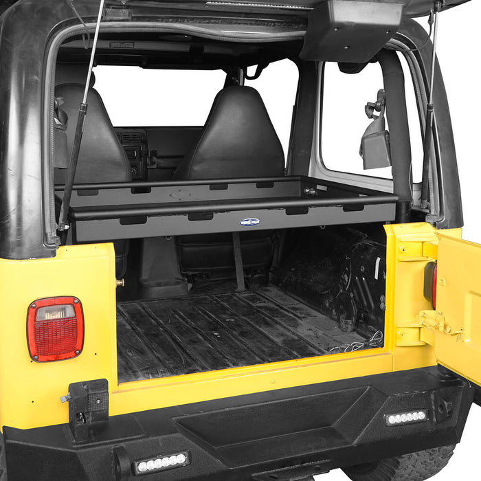 Hooke Road Interior Cargo Rack W Elastic Rope Net 97 06 Jeep Wrangler Tj