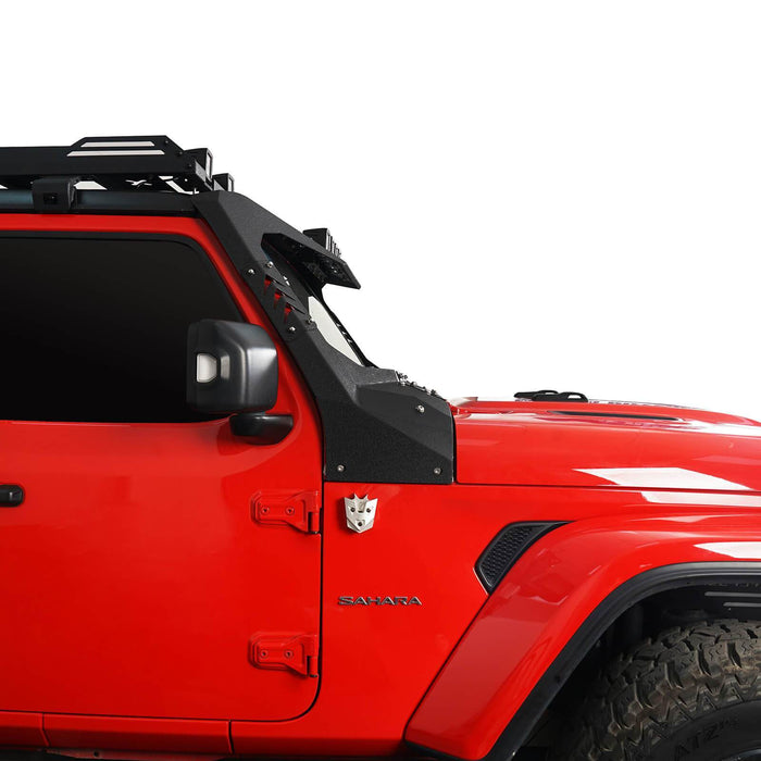 Windshield Frame Cover Visor Cowl w/LED Lights for Jeep Wrangler JL & Jeep  Gladiator JT - u-Box Offroad
