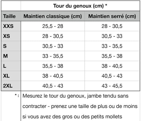 Genouillère taille