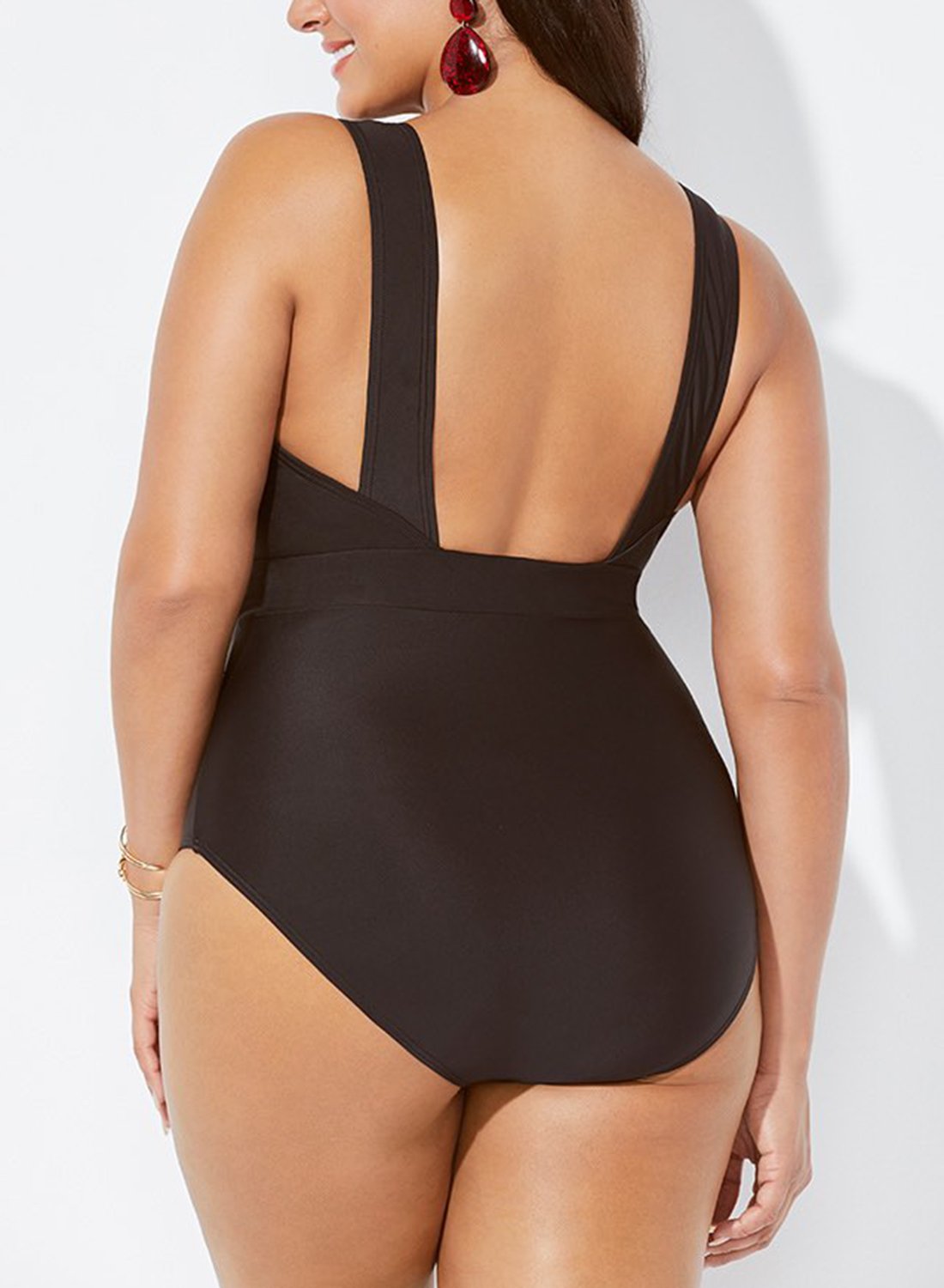 jackson lace plunge one piece swimsuit