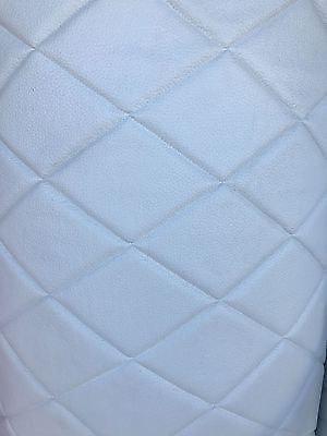 Upholstery Fabric Quilted PU Leather Diamond 5x5 - Light Gray