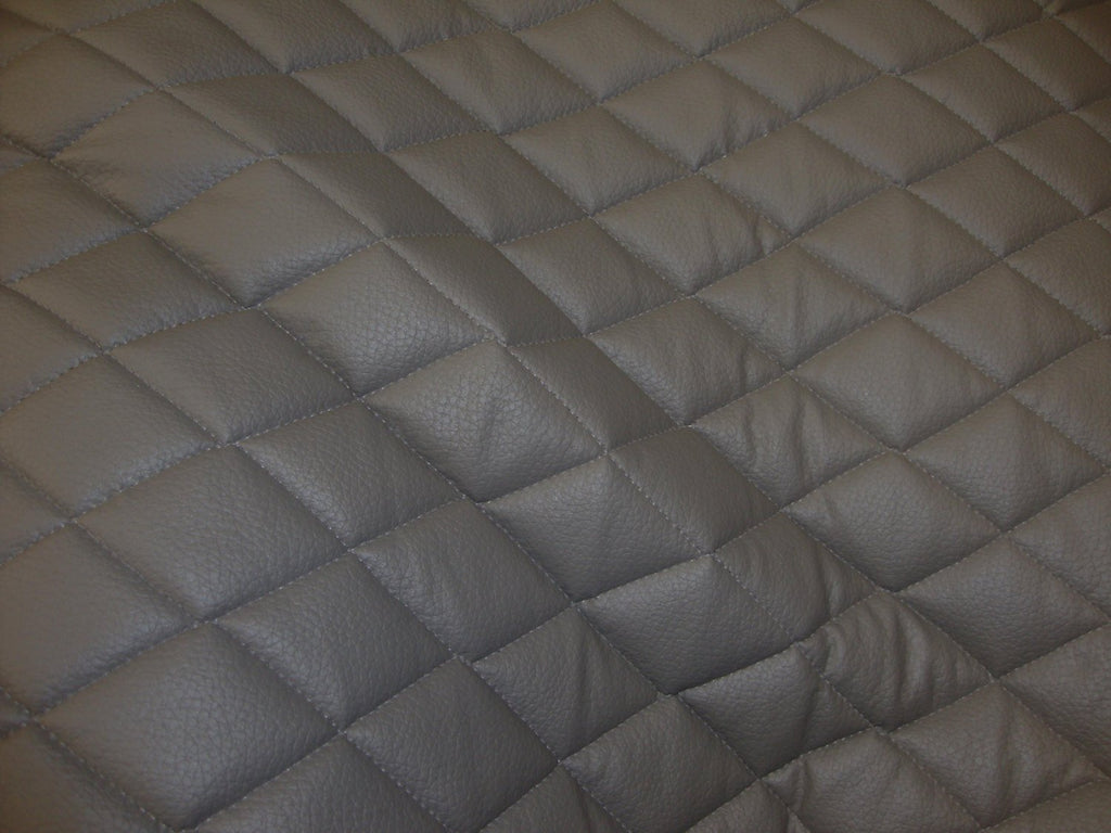 Black Diamond Quilted Foam Backed Faux Leather Automotive