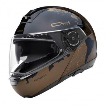 casco de moto modular schuberth c4 pro magnitud negro y cobre