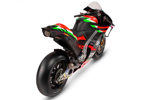 Aprilia motogp sky q 2019 team launch Akrapovic Exhaust 