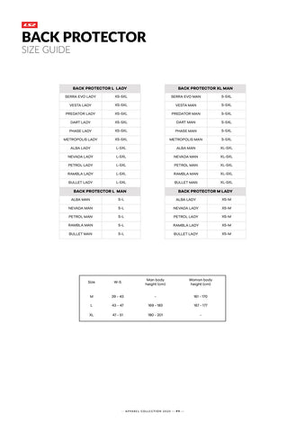 ls2 helmets back protector size guide