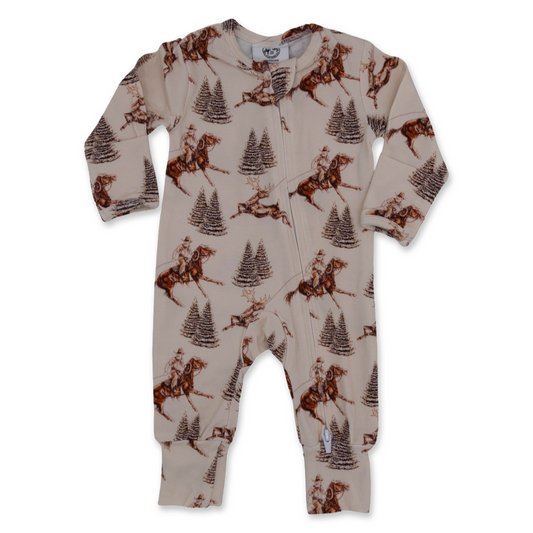 Classic Navy Cowboy Christmas Pajama Set