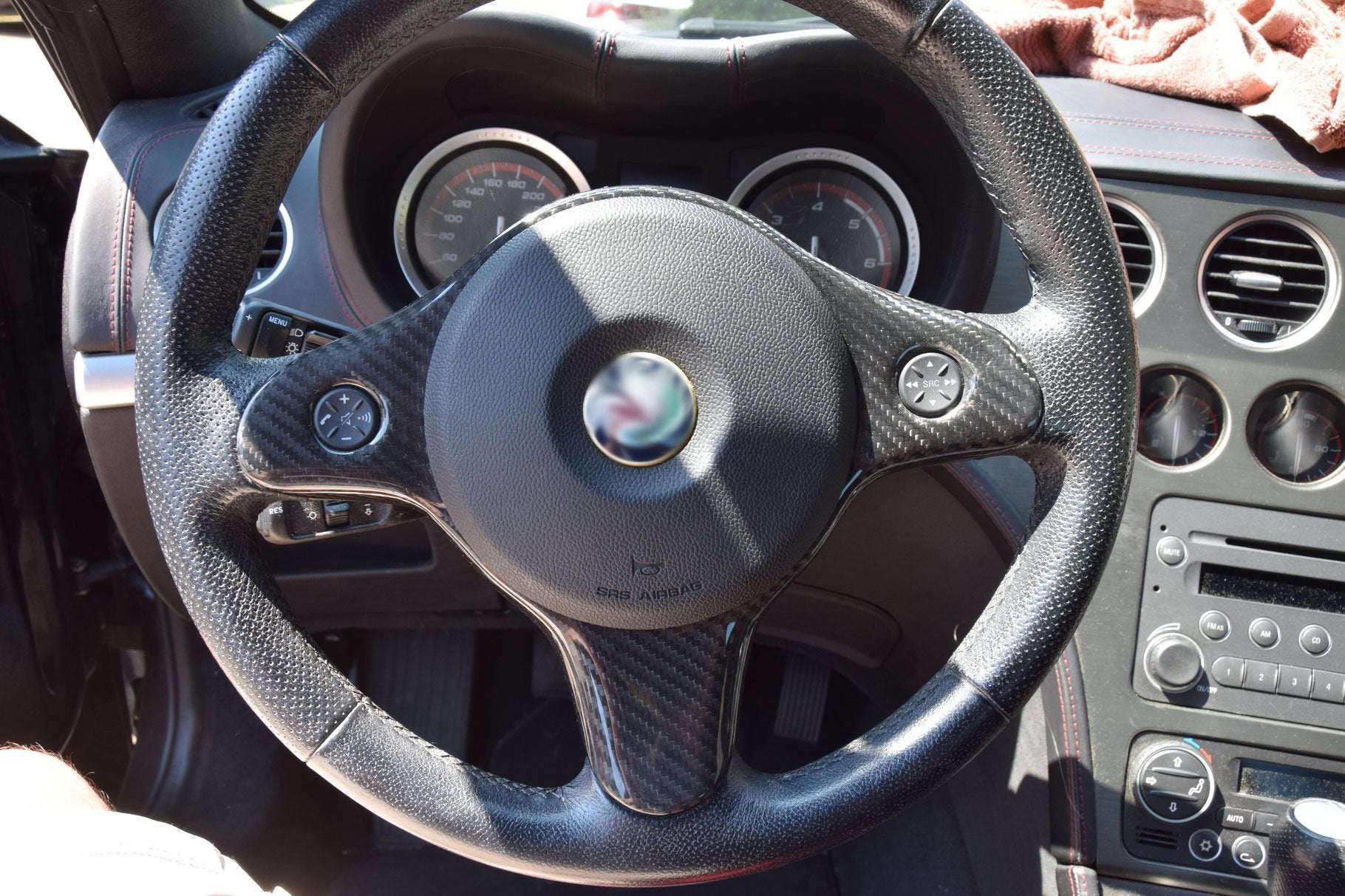 Alfa Romeo 159 Brera Carbon Fiber Steering Wheel Trim Cover