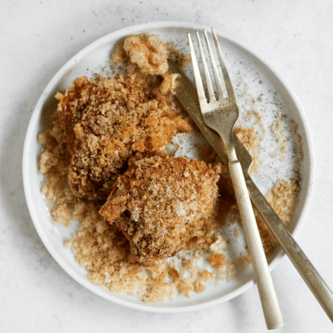 Carnivore pork crackling chicken thighs