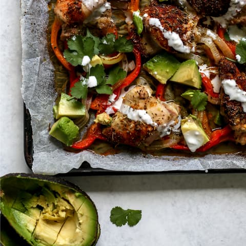 Keto Chicken Fajita Traybake Recipe