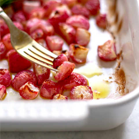 Simple Roasted Radishes Recipe with Avocado Oil