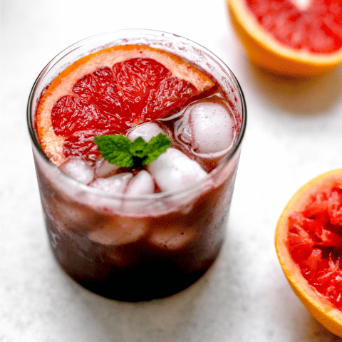 Green Tea Grapefruit Berry Spritzer with Rise & Glow