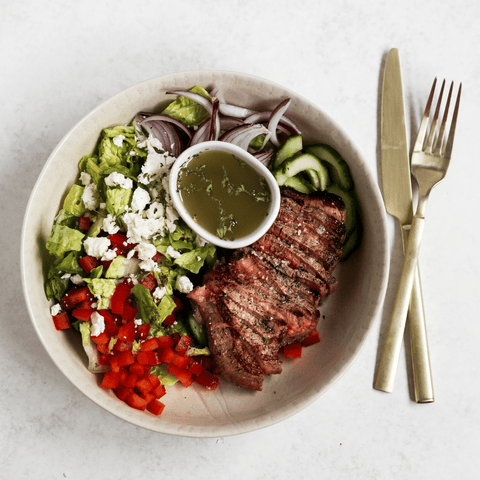 Hunter & Gather Greek Steak Salad with Olive Oil Dressing