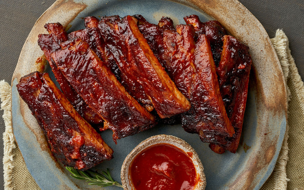 ribs with BBQ sauce 