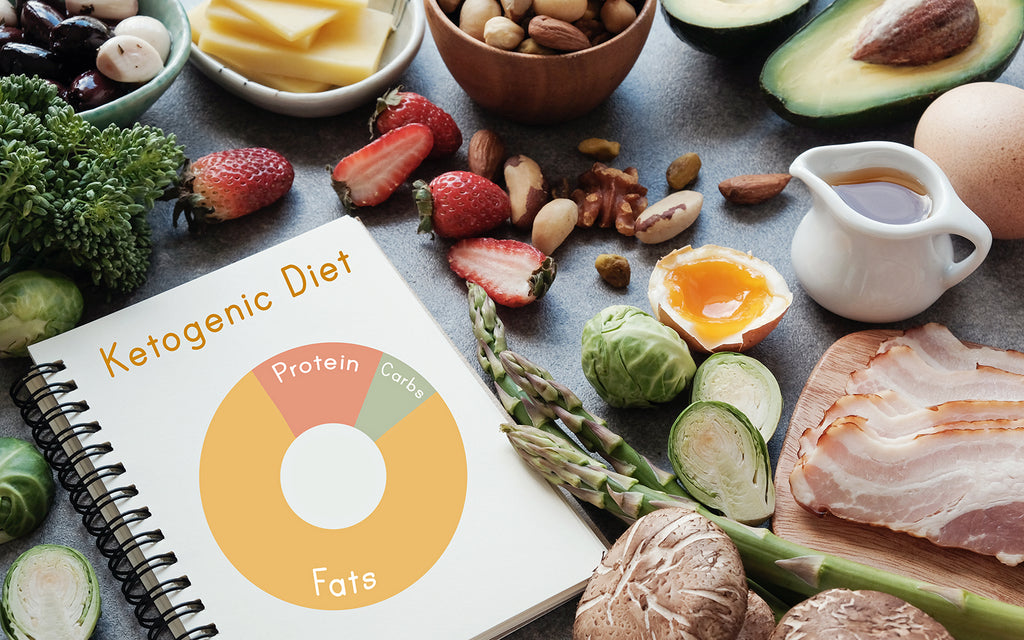 lazy keto: Ketogenic Diet notebook with different kinds of keto food