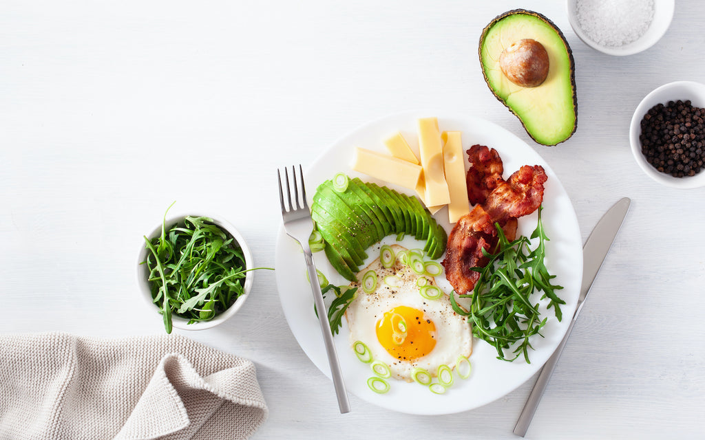 what breaks a fast: Healthy keto breakfast on a plate