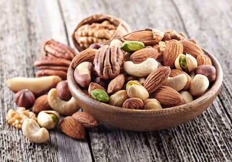 mixed nuts in a bowl