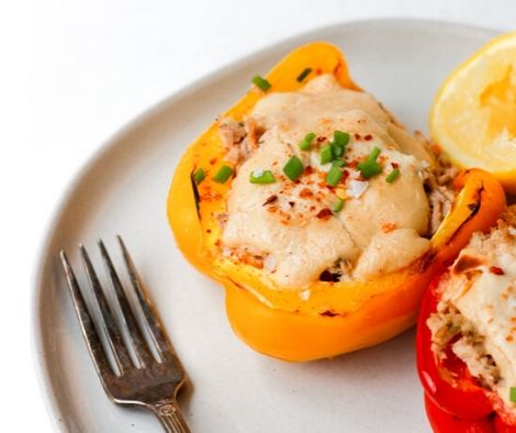 Stuffed peppers with cheese and mayo