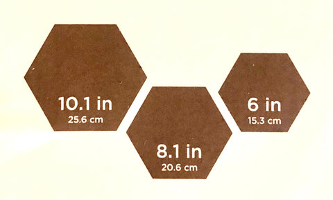 Size of hexagonal boxes image