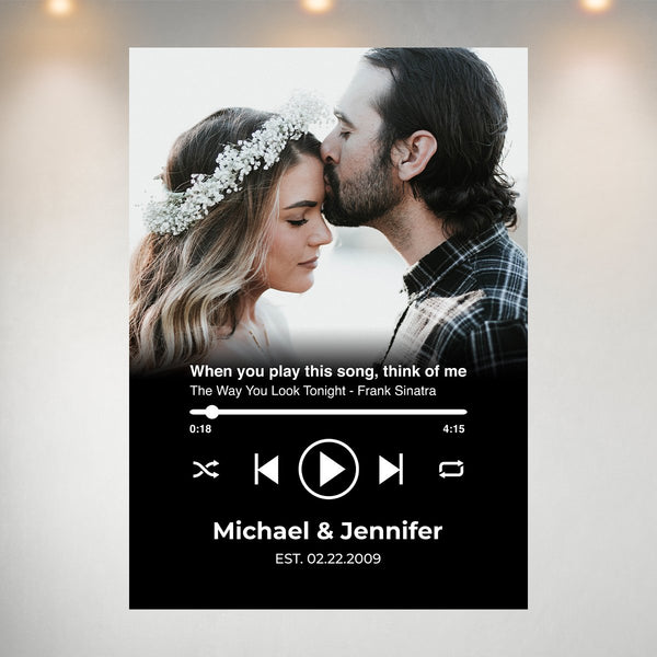 Custom Song Names Premium Photo Print Black