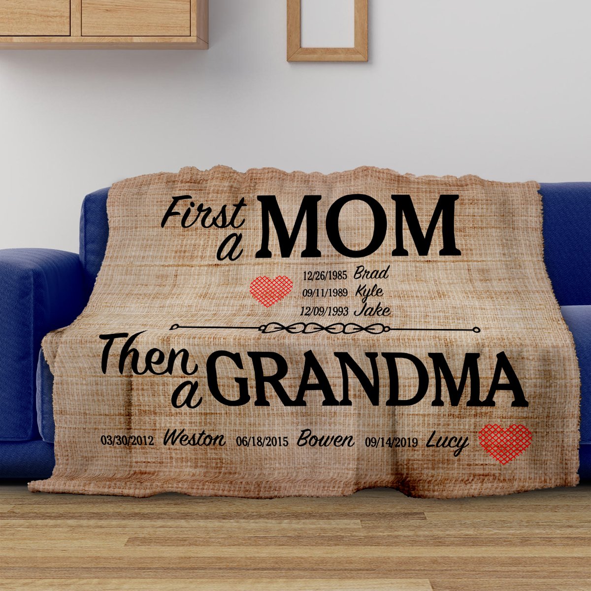 First a Mom Fleece Blanket - Family Gifts Co product image