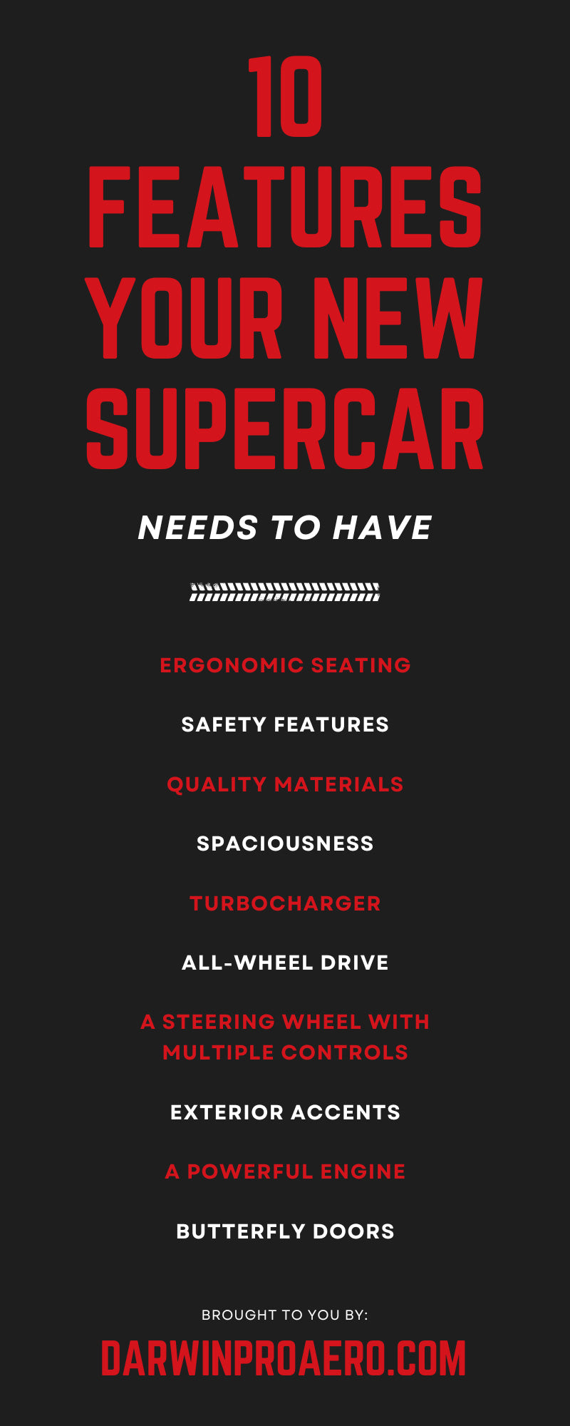 10 Features Your New Supercar Needs to Have