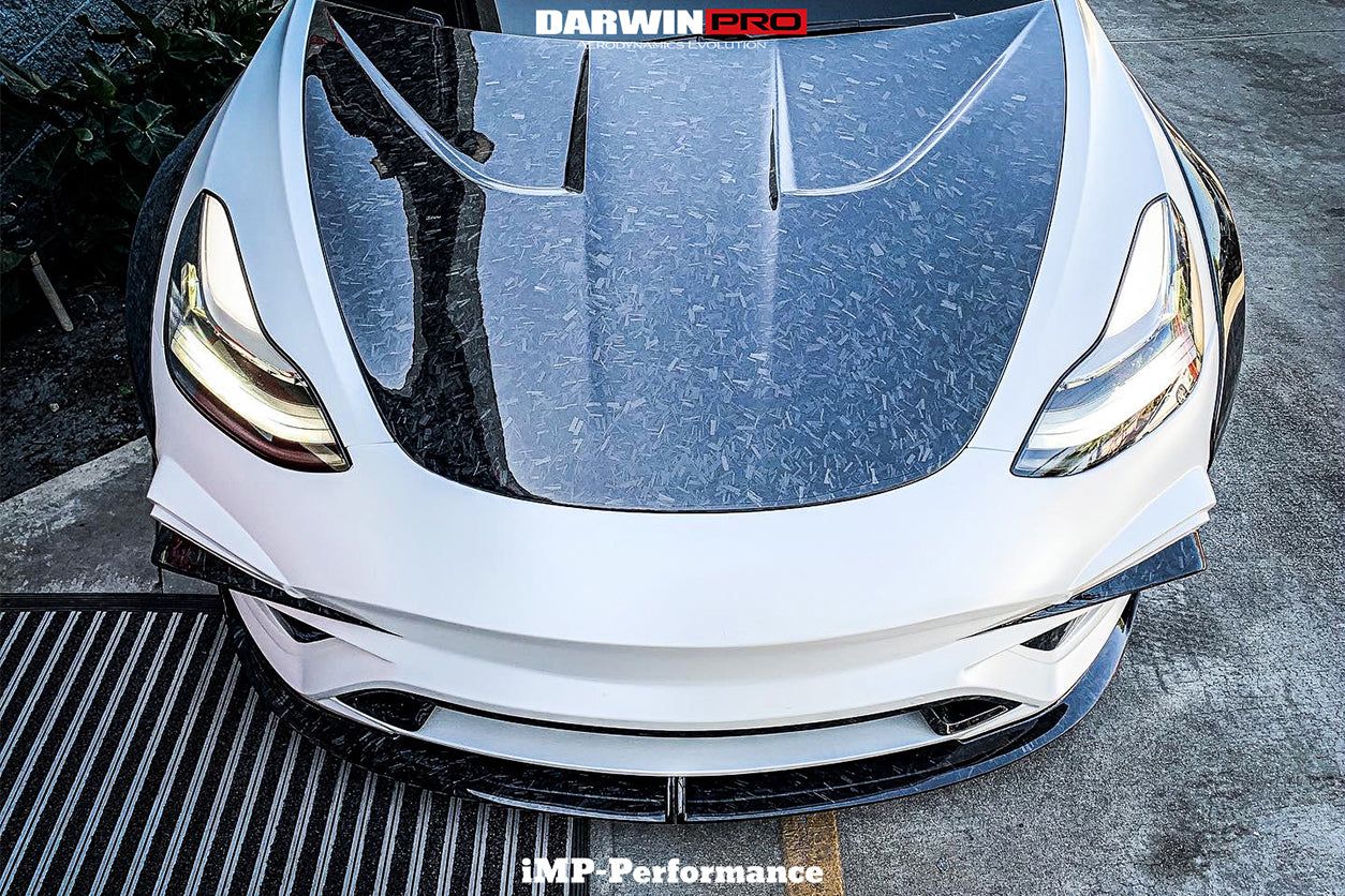 model 3 carbon fiber hood