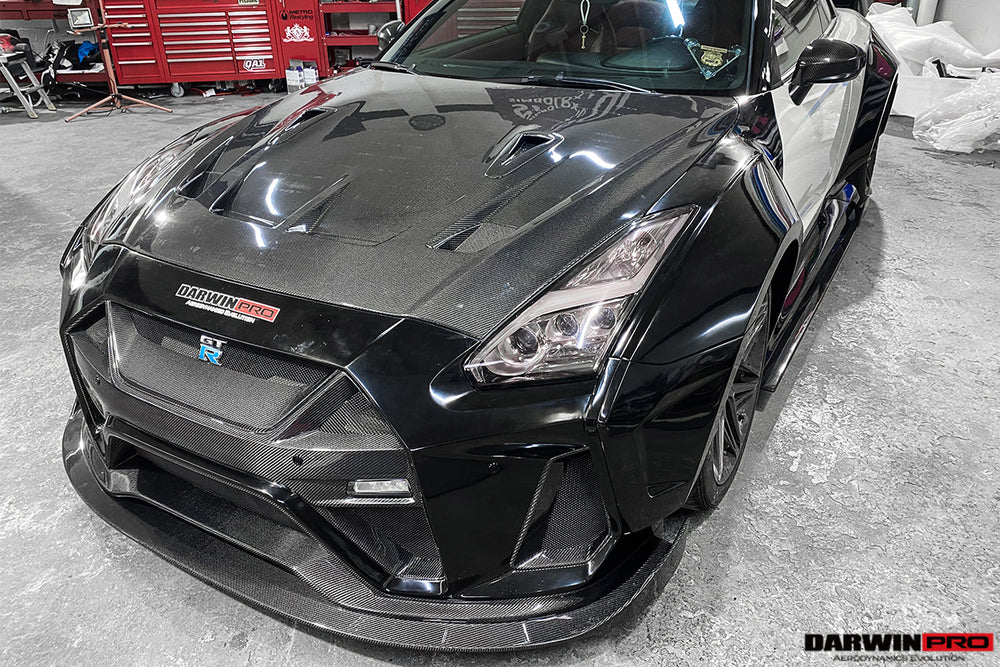 2008-2020 Nissan GTR R35 CBA/DBA/EBA BKSSII style carbon fiber hood