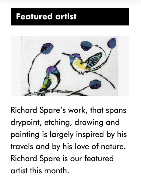 Artimage features artist Richard Spare for the month of April 2024.