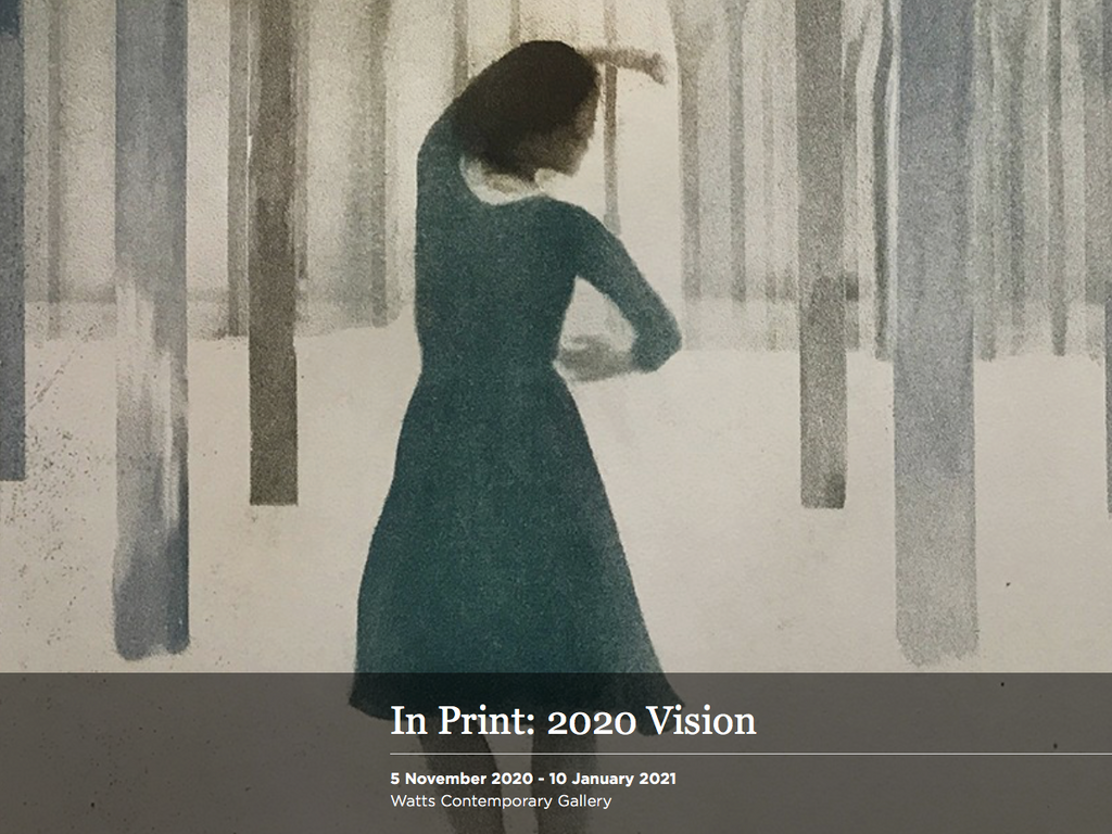 'In Print: 2020 Vision' Exhibition at The Watts Contemporary Gallery. Image: Margaret Ashman, Midori no Doresu (detail).