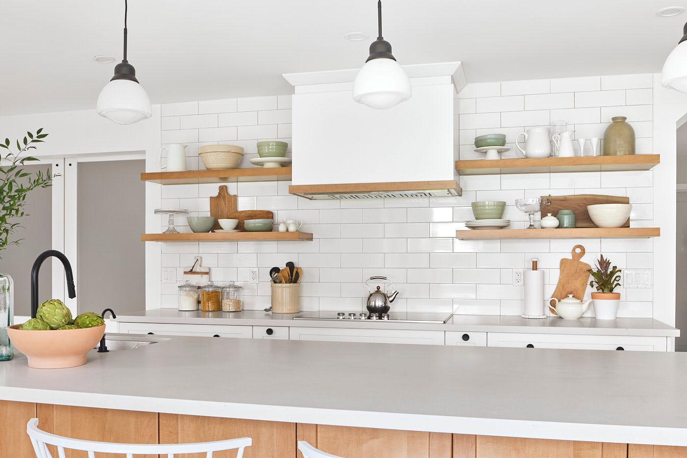 subway tile backsplash, jo alcorn home