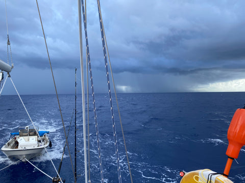 Storm Clouds Bearing Down Over the Ocean