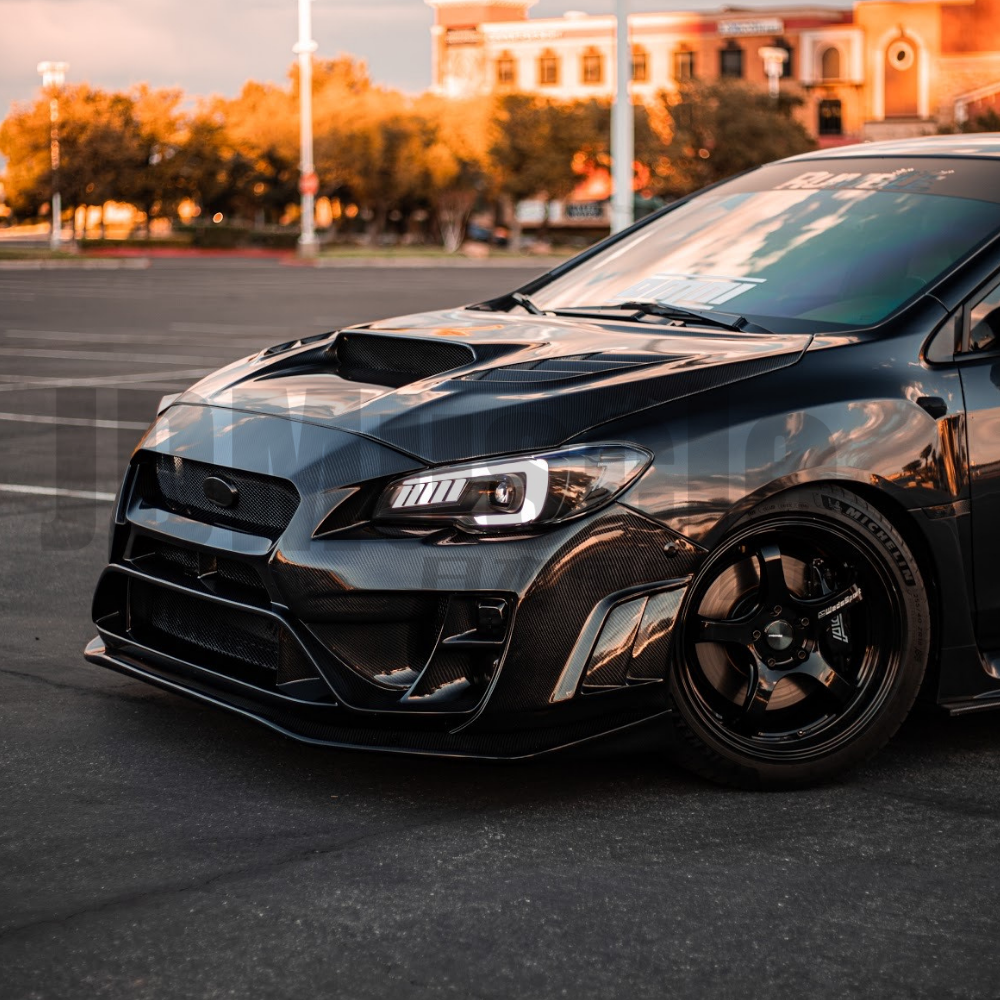 forged carbon fiber hood wrx