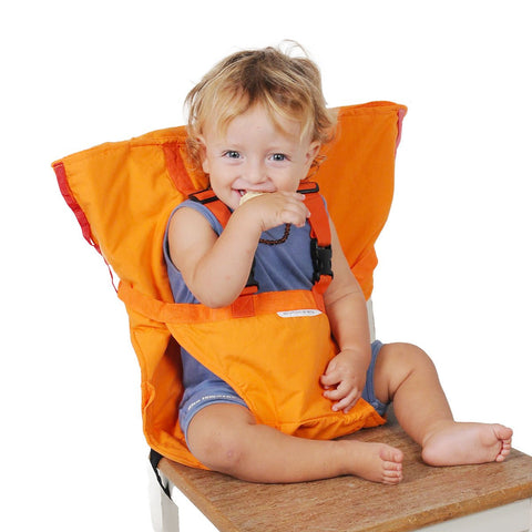 Snack'n'Sit® Foldable and Portable Baby Chair - Orange
