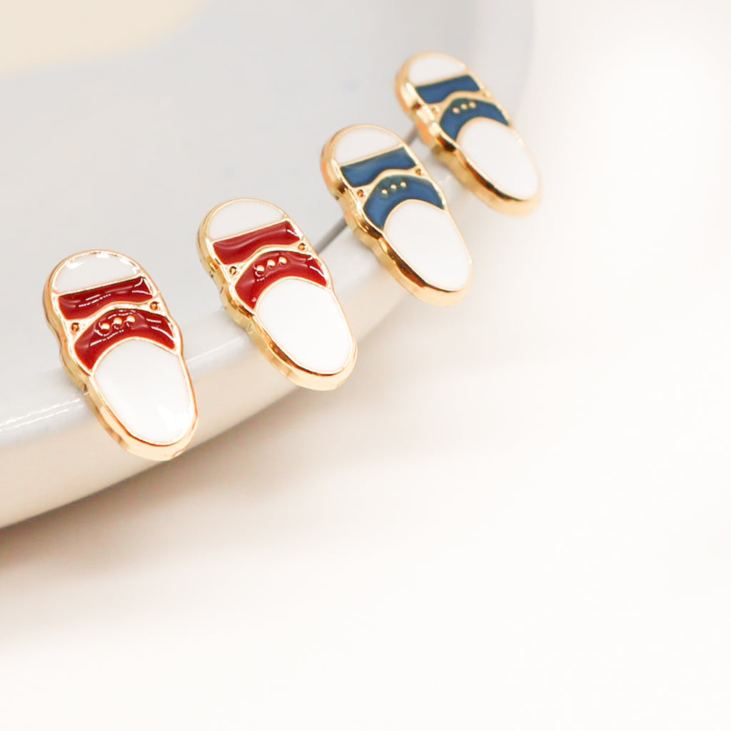 Handcrafted Taiwanese Slippers Enamel Earrings | Miss Modi