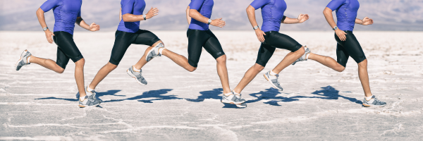 Images of man running in sequence