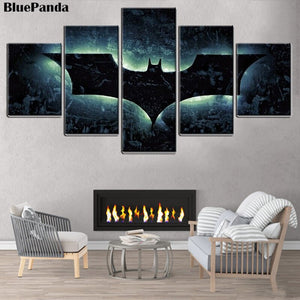 Marvel Movie Batman Dark Knight 5 Pieces Modern Poster Wall