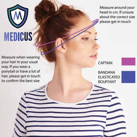 medicus scrub cap size guide female
