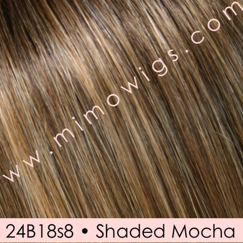 24B18s8 • SHADED MOCHA | Med Natural Ash Blonde & Light Natural Gold Blonde Blend with Light Natural Gold Blonde tips & Shaded with Med Brown