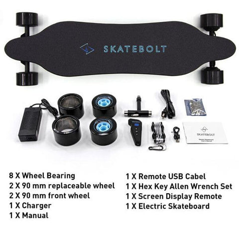 Skatebolt Breeze 2 Electric Skateboard What's In The Box