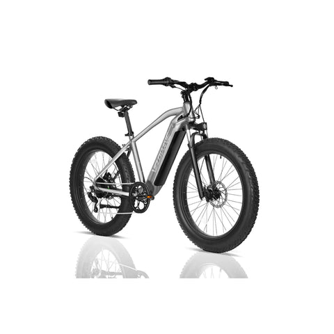 Image of Velowave Ranger Fat Tire Electric Bike silver front view