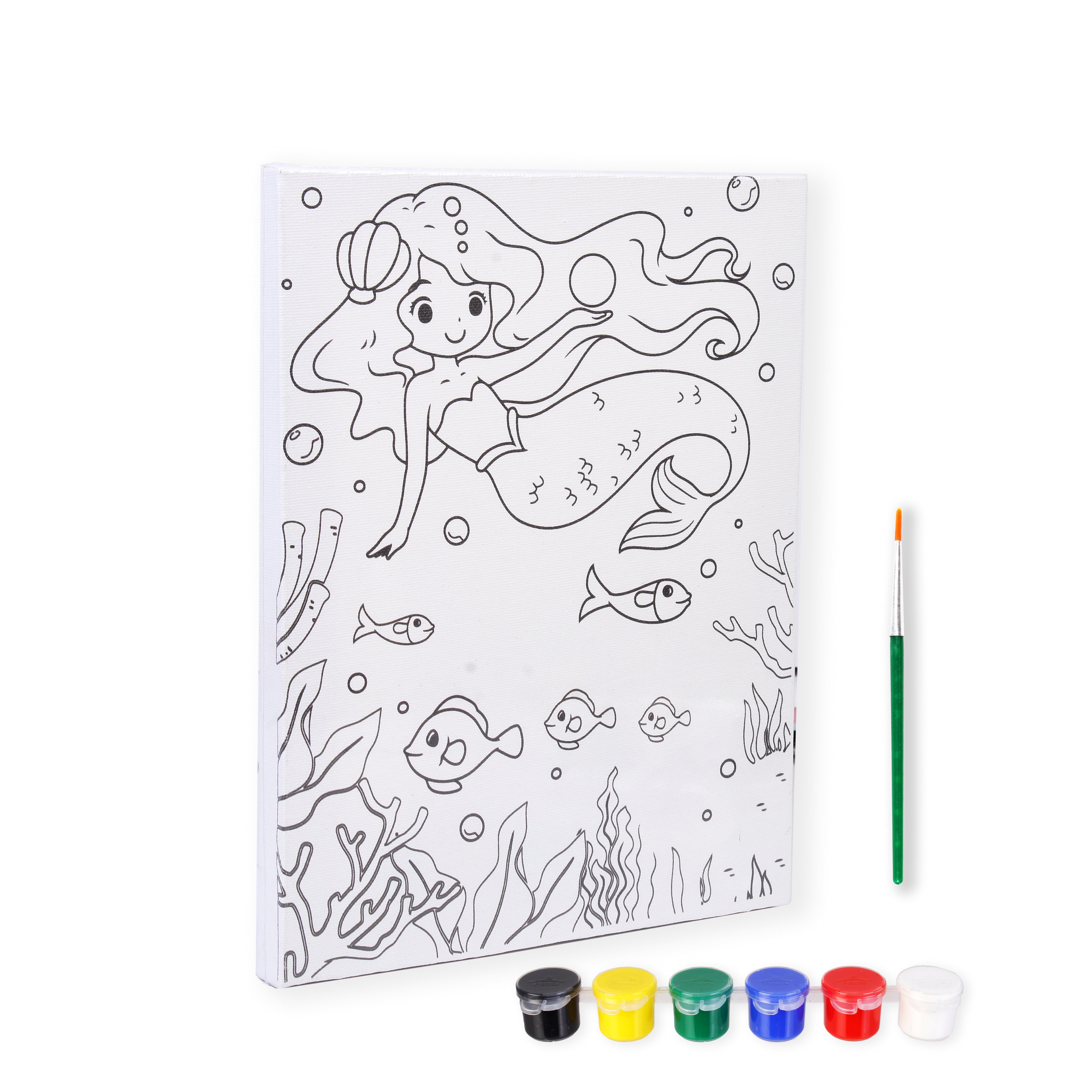 Pre -printed Canvas With Colours Jungle Friends Painting Kit 8