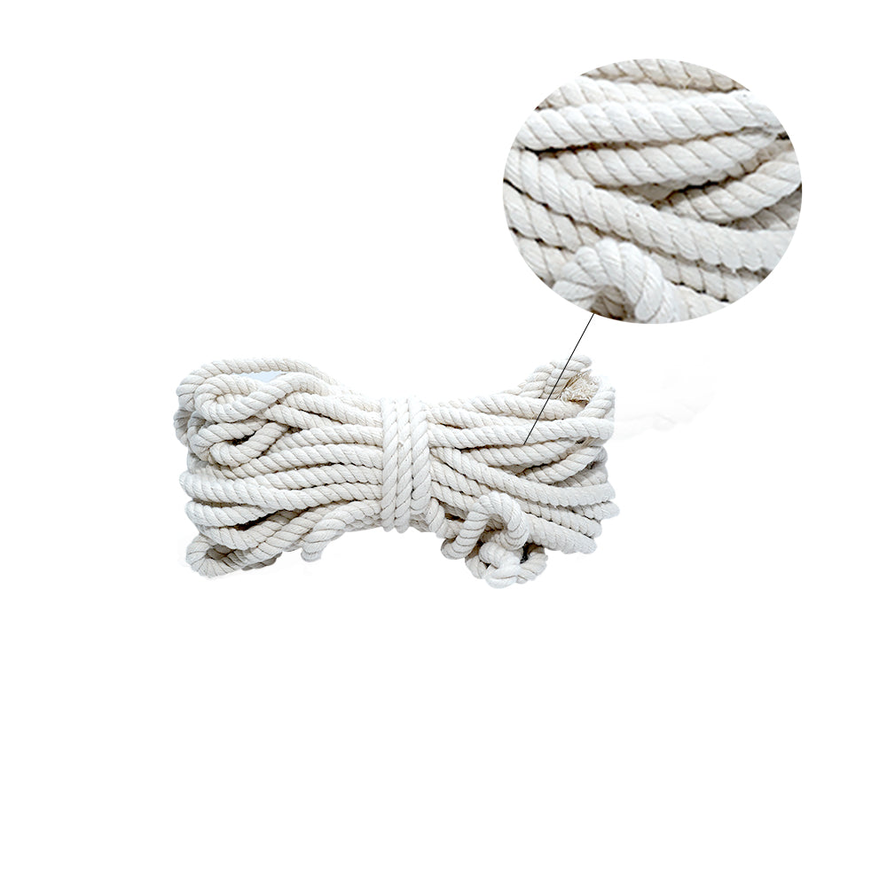 Macrame Cotton Twisted Cord 6mm 3 Ply Natural 25Mtr – Itsy Bitsy