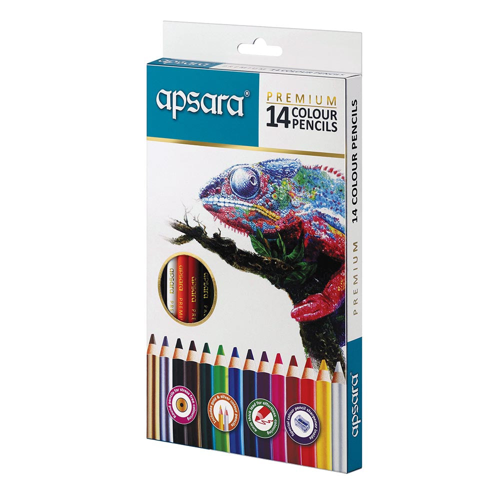 Apsara Premium Colour Pencil 14 Shades – Itsy Bitsy