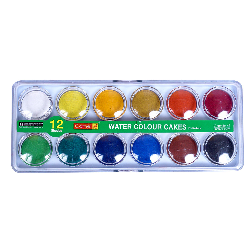 Jual Cat Air Faber Castell Water Colour Cake set-12 Free Kuas | Shopee  Indonesia