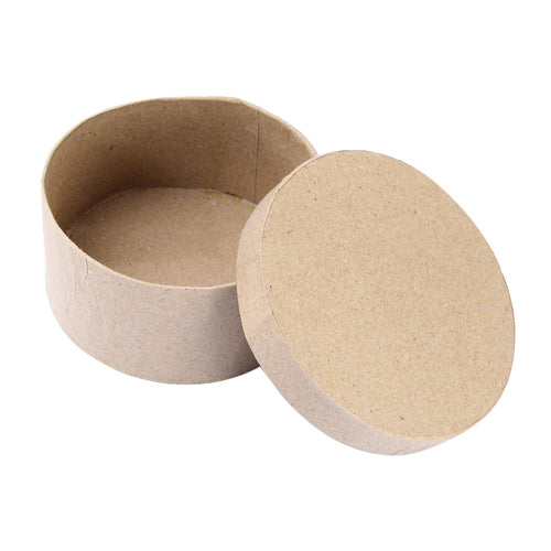 3 Round Paper Mache Boxes with Removable Lids, Mardel